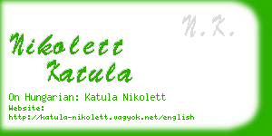 nikolett katula business card